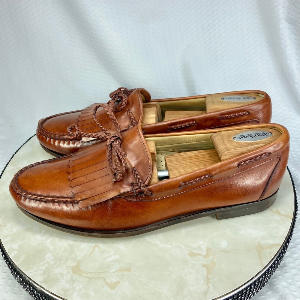 Allen Edmonds Nottingham Kiltie Tassel Loafers Mens 11 Brown Leather Dress Shoes - Picture 6 of 13